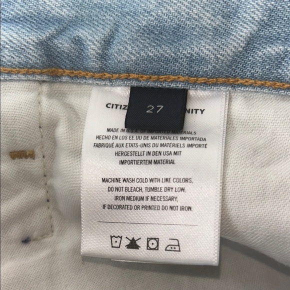 Citizens of Humanity NWT sz 27 Franca Baggy Light Blue Denim Short Button Fly - Picture 8 of 10